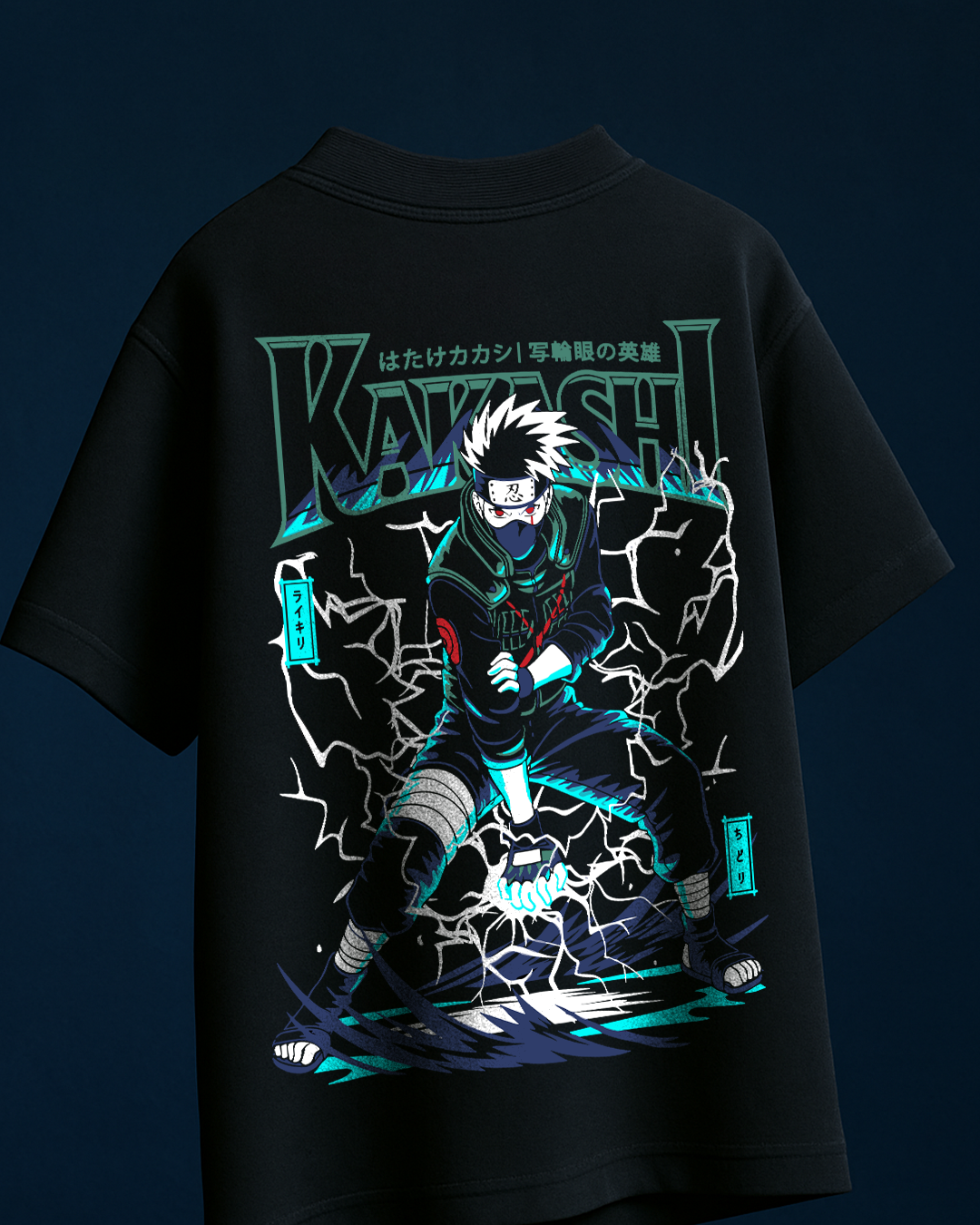 Kakashi Chidori Oversized Tee